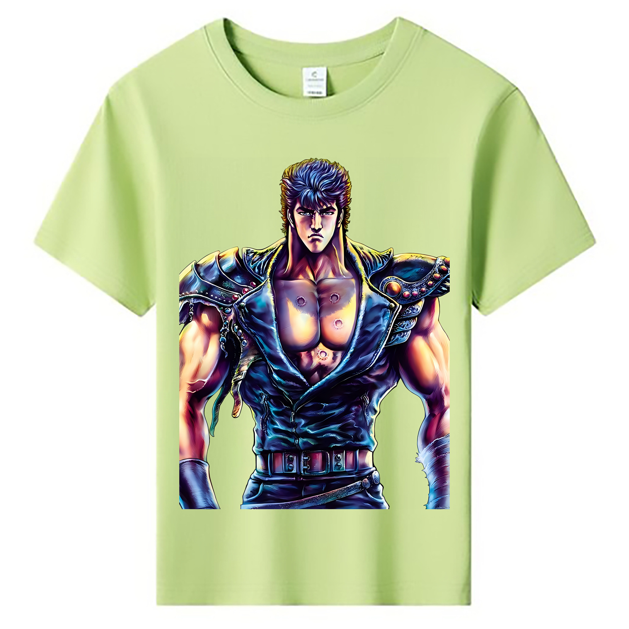 （画像用） 北斗の拳 Fist of the North Star 綿100％キッズTシャツ（フロントプリント）